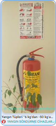 Güvenliğimiz İçin Yangın Tüplerinin Periyodik Kontrol ve Bakımları Yaşam alanlarımızın ve çalışma alanlarımızın yangın riskine karşı güvenliği için yangın tüpü bakımı ve dolum zamanı gelen cihazların yenilenmesi.